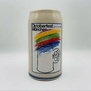 Vintage 80’s Grenzhausen Oktoberfest 1 Liter Bier Stein Tankard